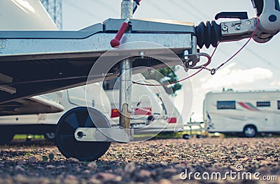 RV Parking Storage Stock Photo