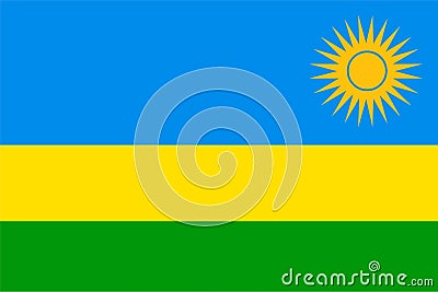 Rwanda flag vector.Illustration of Rwanda flag Vector Illustration