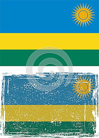 Rwanda grunge flag. Vector illustration Vector Illustration