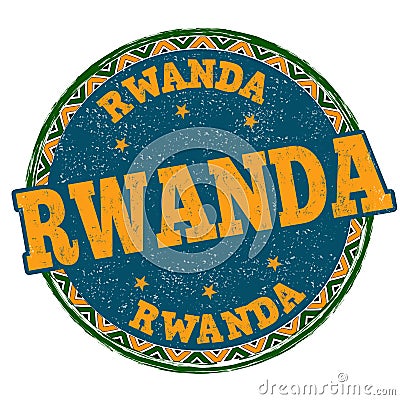 Rwanda grunge rubber stamp Vector Illustration