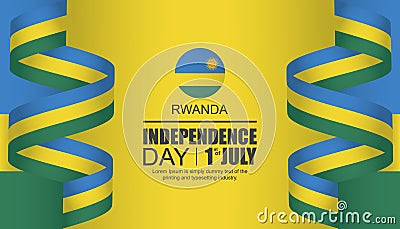Rwanda independence day template design Stock Photo