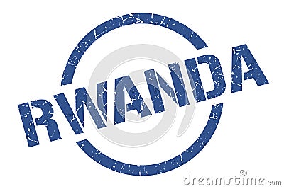 Rwanda stamp. Rwanda grunge round isolated sign. Vector Illustration