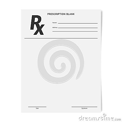 Rx pad template Vector Illustration