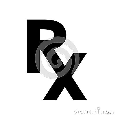 Rx pharmacy vector symbol Vector Illustration