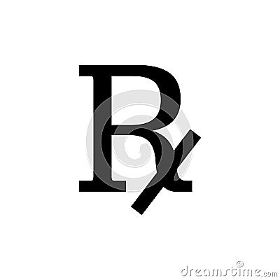 Rx prescription medical symbol Vector Illustration