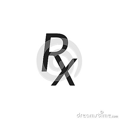 Rx prescription medical symbol Vector Illustration