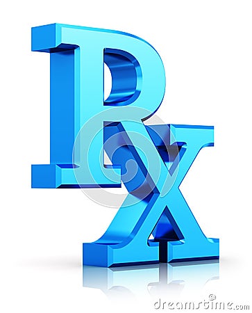 RX prescription medicine symbol Cartoon Illustration