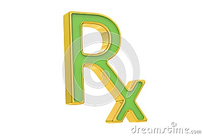 RX prescription medicine symbol Stock Photo