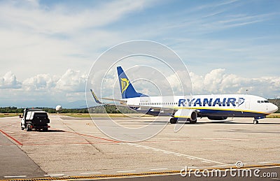 Ryan air airplaine Editorial Stock Photo