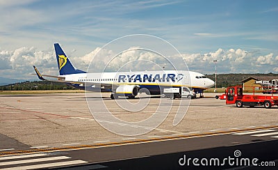 Ryan air airplaine Editorial Stock Photo