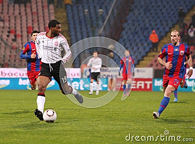 Ryan Babel and Iasmin Latovlevici Editorial Stock Photo