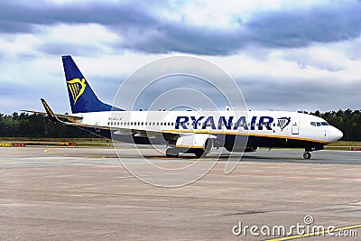 An Ryanair airplane Taxiing Editorial Stock Photo