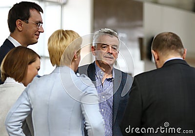 Ryanair press-conference at Kyiv-Boryspil airport, Ukraine Editorial Stock Photo