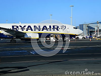 Ryanairs aircraft at London Stansted Airport Editorial Stock Photo