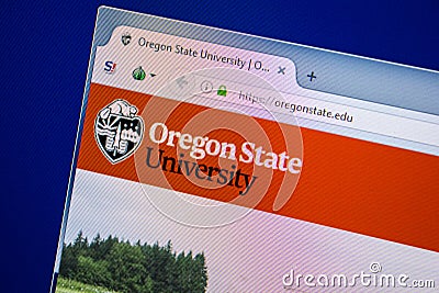 Ryazan, Russia - July 24, 2018: Homepage of OregonState website on the display of PC. Url - OregonState.edu . Editorial Stock Photo