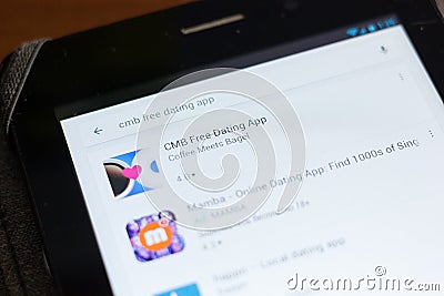 Ryazan, Russia - June 24, 2018: CMB Free Dating App icon on the list of mobile apps. Editorial Stock Photo