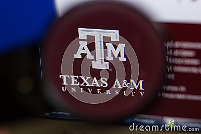 Ryazan, Russia - June 16, 2018: Homepage of Tamu website on the display of PC, url - Tamu.edu. Editorial Stock Photo