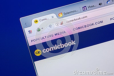 Ryazan, Russia - May 13, 2018: ComicBook website on the display of PC, url - ComicBook.com. Editorial Stock Photo