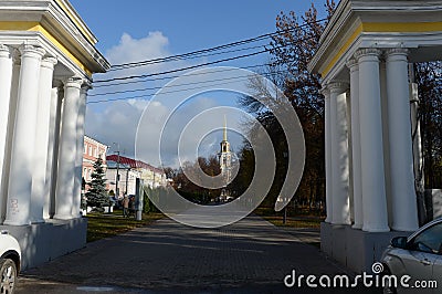 Sobornaya street in the city of Ryazan Stock Photo
