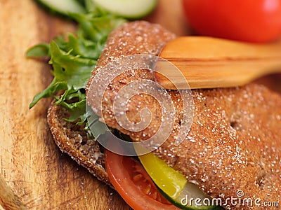 Rye Bread Sandwich Stock Photo