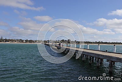 Rye pier in Mornington Peninsula Victoria Australia Stock Photo