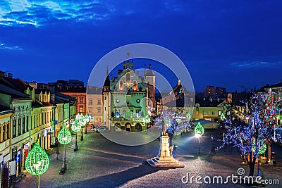 Rynek Glowny in Rzeszow Stock Photo