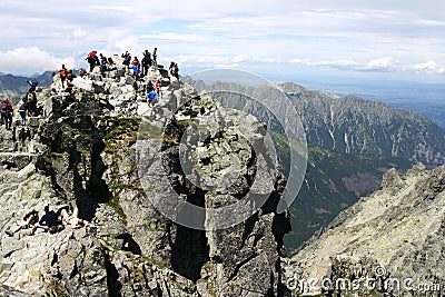 Rysy peak in Tatry mountains Editorial Stock Photo