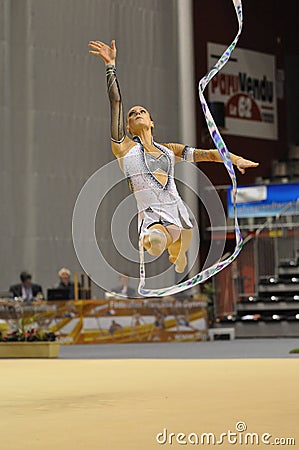 Rythmic gymnastic, Delphine Ledoux, France Editorial Stock Photo