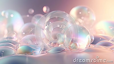 80s abstract liquid bubble shapes. Holographic floating liquid blobs, soap bubbles, metaballs. Trendy iridescent Cartoon Illustration