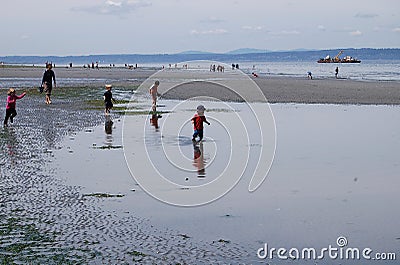 It's Amazing How Much of Puget Sound is Exposed! Editorial Stock Photo