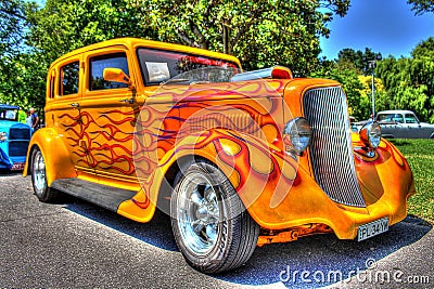 1930s American Plymouth hot rod Editorial Stock Photo