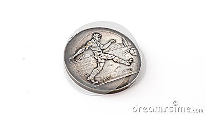 1940â€™s Army Cadet Force Football Medals Stock Photo