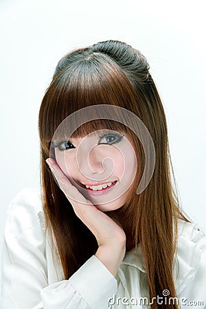 Asian sweet smile girl Stock Photo