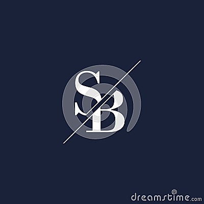 SB initial modern logo designs inspiration, minimalist logo template Vector Illustration