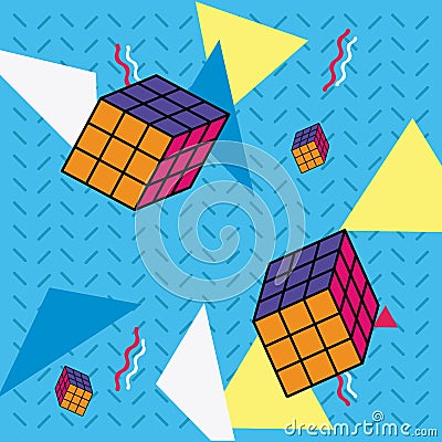 80s background style Vector Illustration