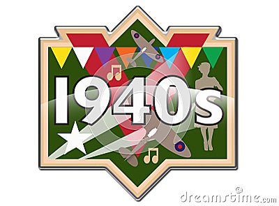 1940s badge / icon Stock Photo