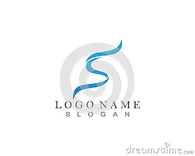 S blue logo Vector Illustration