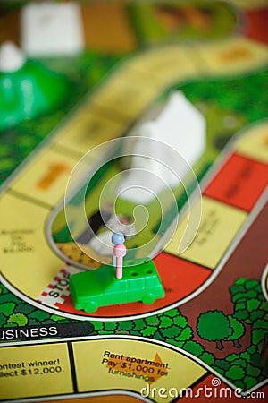 1980s Board Games - The Game of Life Editorial Stock Photo