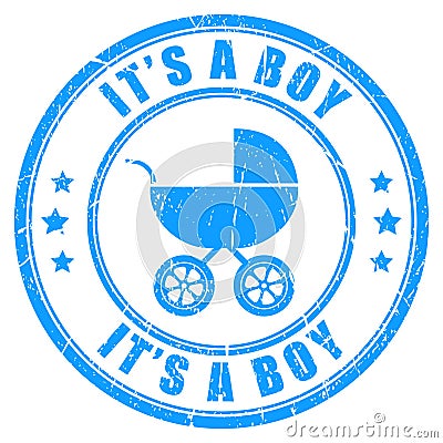 Its a boy vector stamp Vector Illustration