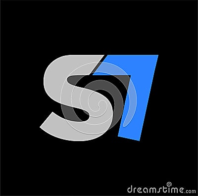 S7 brand name vector icon. S7 typography monogram Stock Photo