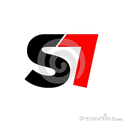 S7 brand name vector icon. S7 typography monogram Stock Photo