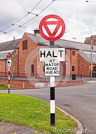 1940s British Road Signs. Editorial Stock Photo