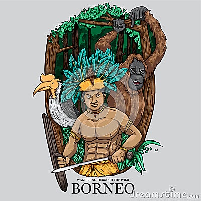 Borneo Fight for forest and animal Stock Photo