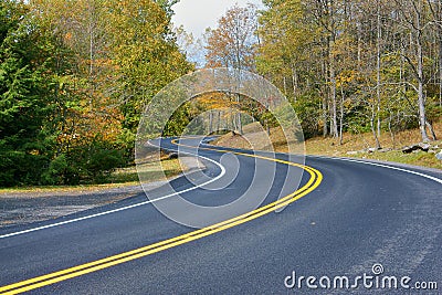 S curve country road Stock Photo