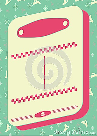 1950s Diner Style Background and Frame Vector Illustration