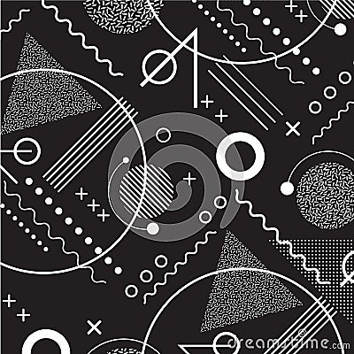 1980s inspired memphis pattern background Vector Illustration