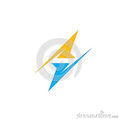 s letter flash thunder bolt illustration vector Vector Illustration