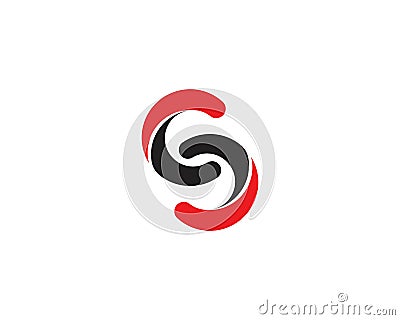 S letter infinity icon logo Vector Illustration