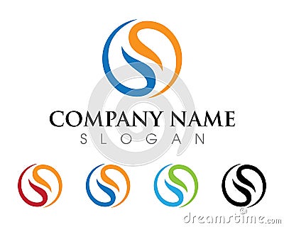 S letter logo Vector Illustration