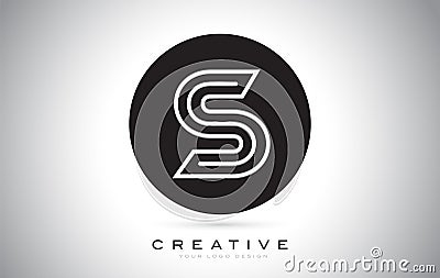 S Letter Monogram Logo Design. Modern S Icon With Creative Beautiful Black Monogram Vector Illustration